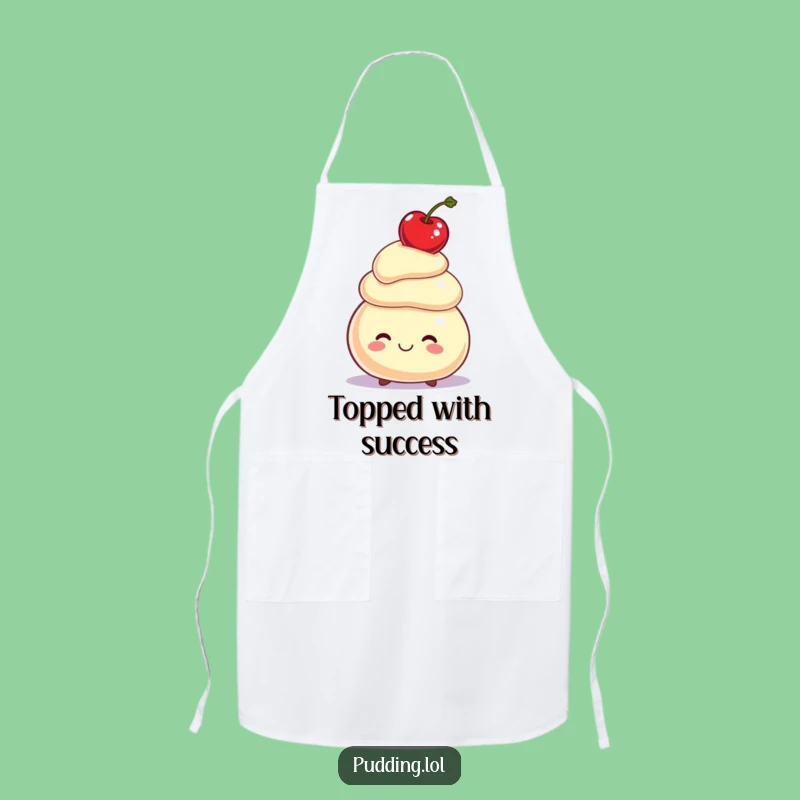Funny Pudding Apron: Balancing Cherry Character, Perfect Kitchen Skill Gift