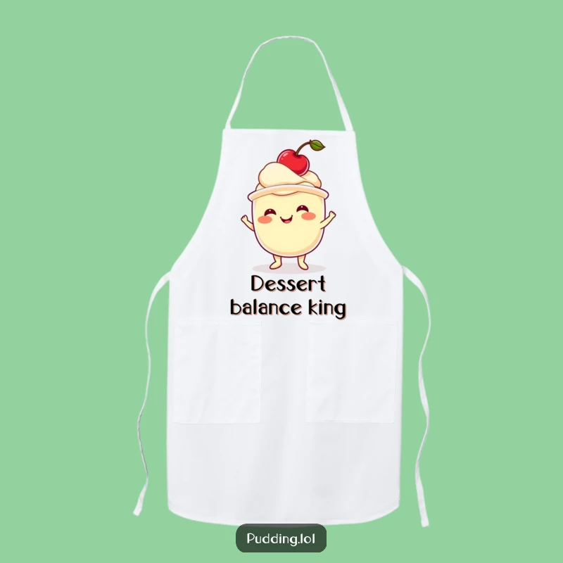 Funny Pudding Cherry Apron Hilarious Kitchen Accessory For Dessert Lovers