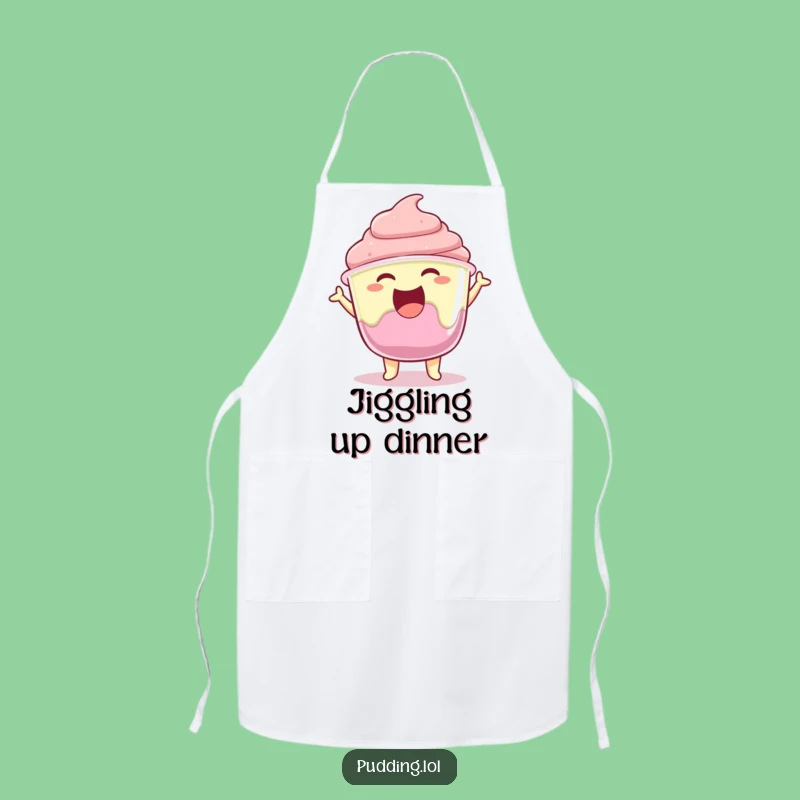 Funny Pudding Jiggle Apron: Joyful Gelatin Chef Wear, Practical Funny Gift