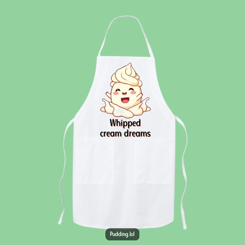 Funny Joyful Pudding Chef Apron - Humorous Dessert Cream Fun Gift