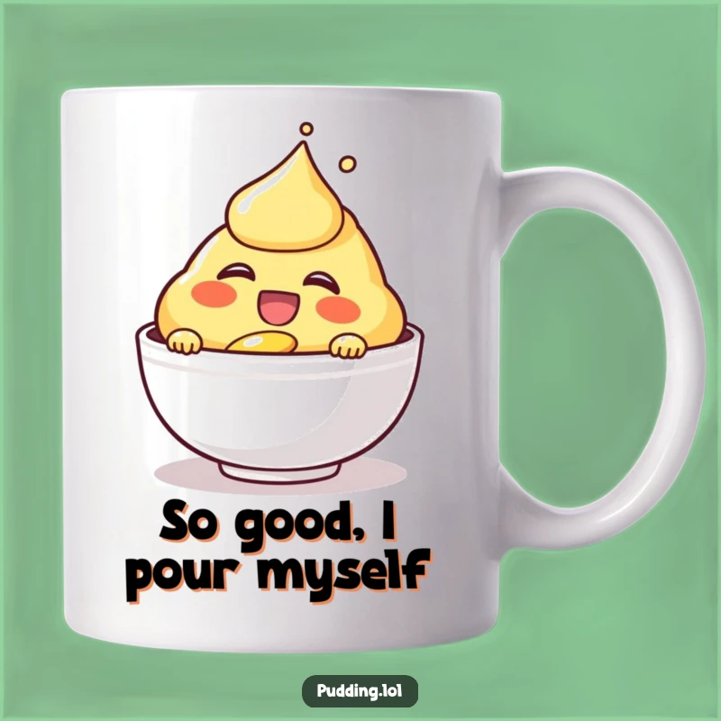 Funny Laughing Custard Mug - Hilarious Dessert Character Gift