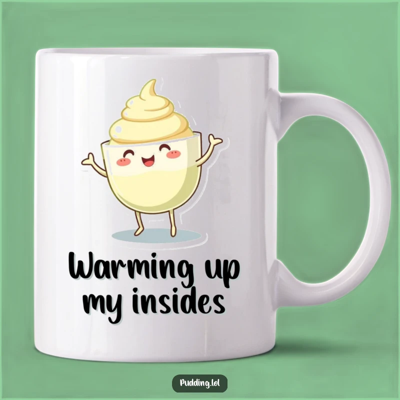Funny Pudding Cup Mug: Dancing Gelatinous Body, Wiggle Fun Gift