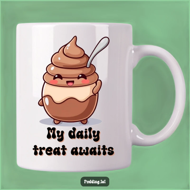 Funny Chocolate Pudding Mug - Dessert Character Gift with a Twist
