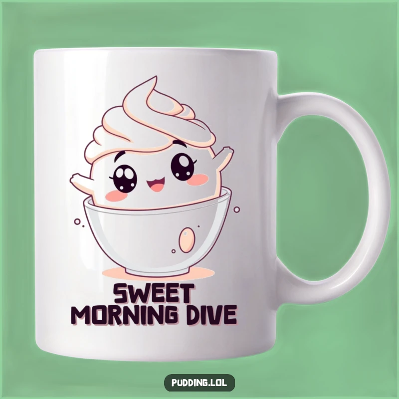 Funny Pudding Cream Tumbling Mug Joyful Hilarious Dessert Gift For Coffee Lovers