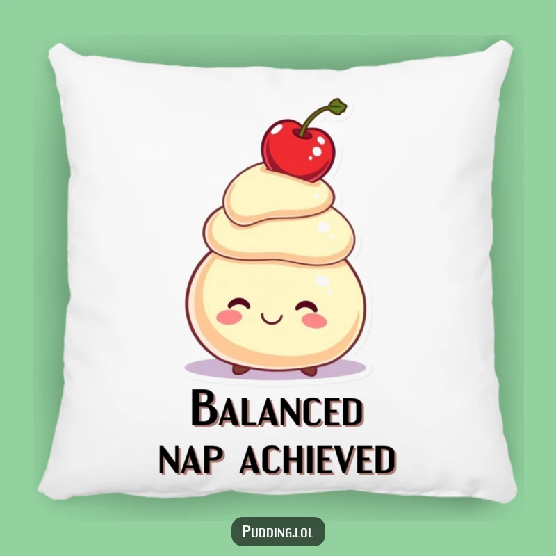 Funny Pudding Pillow: Balancing Cherry Character Comfort, Perfect Accent Gift