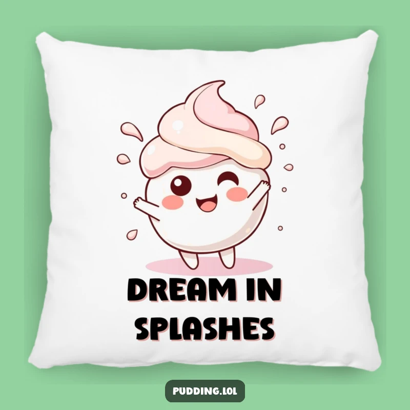 Funny Pudding Scoop Pillow: Cozy Gleeful Splashes, Adorable Funny Gift