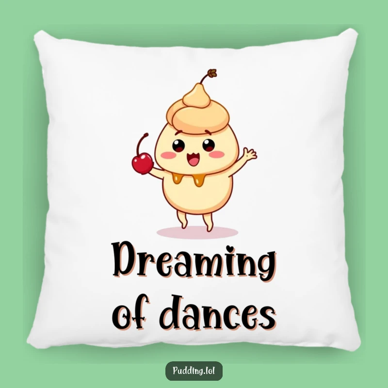 Funny Caramel Pudding Pillow - Cozy Silly Dance Accent Pillow