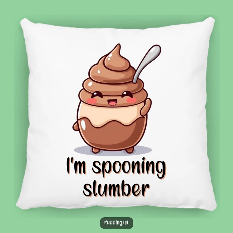 Funny Chocolate Pudding Pillow - Comfy Dessert Character Cushion