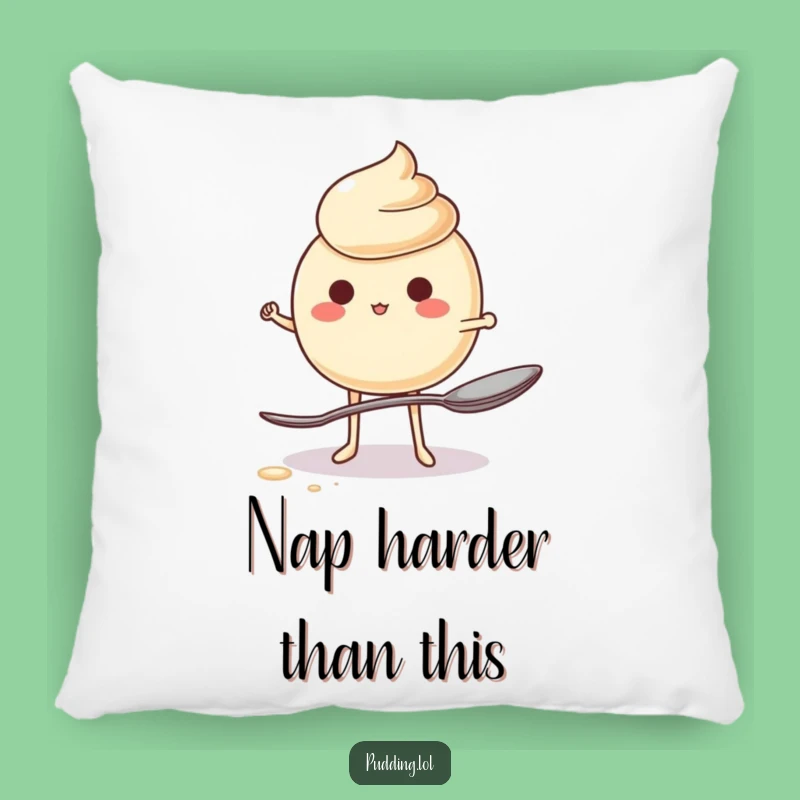 Funny Jiggling Pudding Balancing Pillow - Comedic Dessert Accent Pillow Gift
