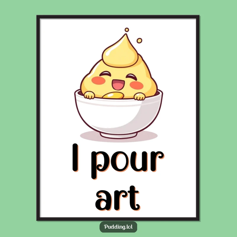 Funny Laughing Custard Digital Art - Instant Dessert Character Download