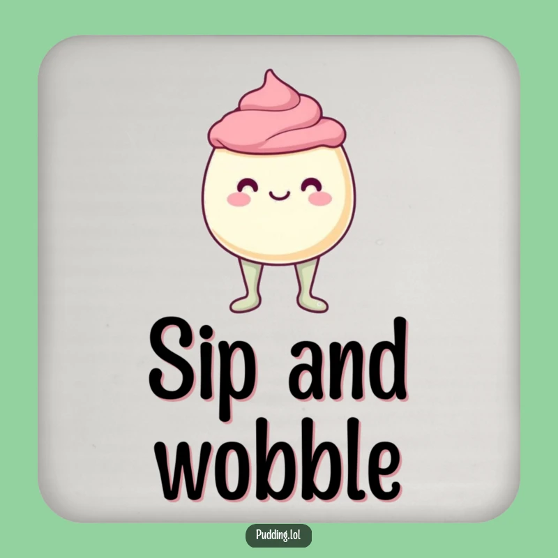 Funny Wobbly Pudding Cup Coasters: Protect Surfaces with Jelly Legs, Cute Funny Gift Set