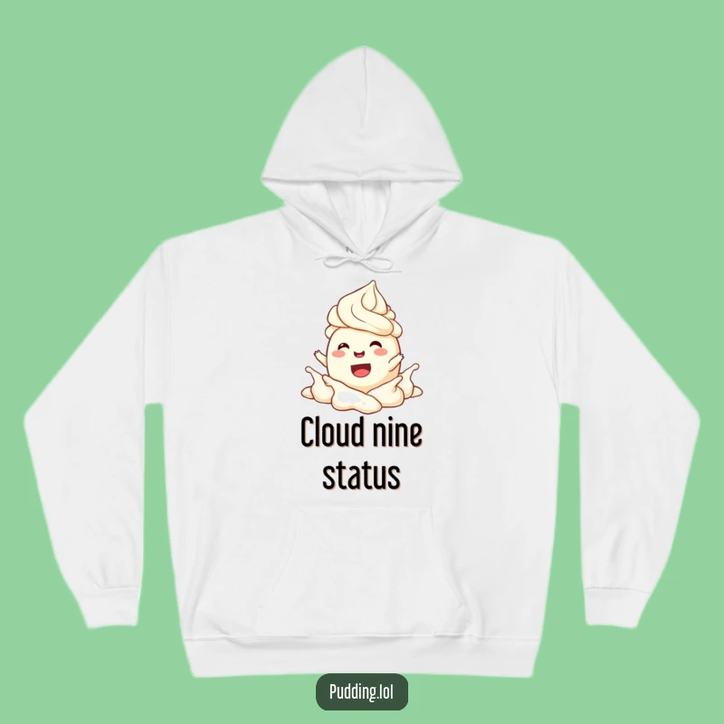 Funny Joyful Pudding Cream Hoodie - Cozy & Cheerful Dessert Apparel Gift