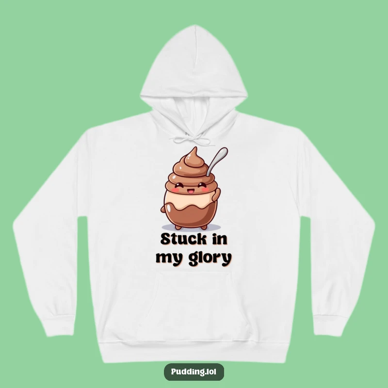 Funny Chocolate Pudding Hoodie - Cozy Dessert Character Apparel