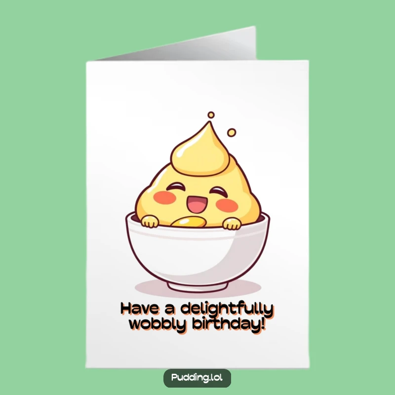 Free Printable Birthday Card: Laughing Custard Funny Downloadable Gift for a Joyous Celebration