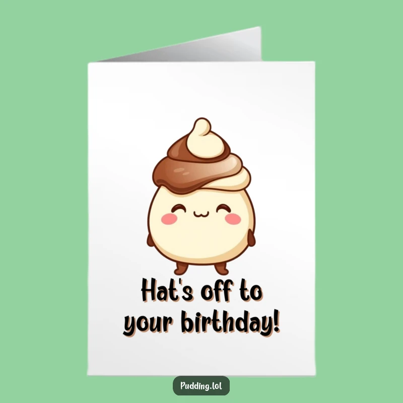 Free Printable Birthday Card: Goofy Pudding, Hilarious Downloadable Gift for a Joyful Celebration