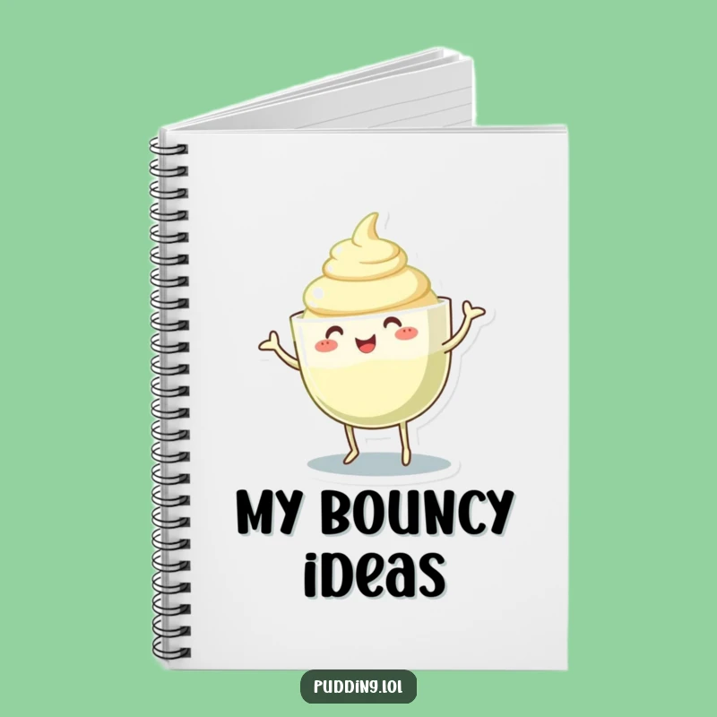 Funny Pudding Cup Notebook: Dancing Gelatinous Body Journal, Creative Wiggle Gift