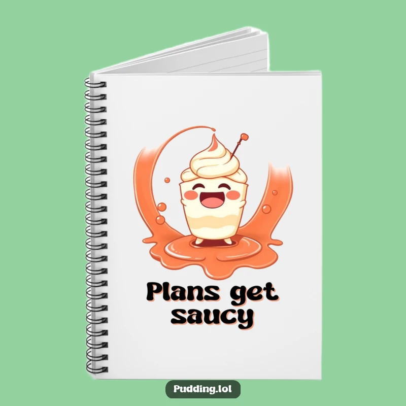 Funny Pudding Splash Notebook: Jot Down Ideas with Saucy Fun