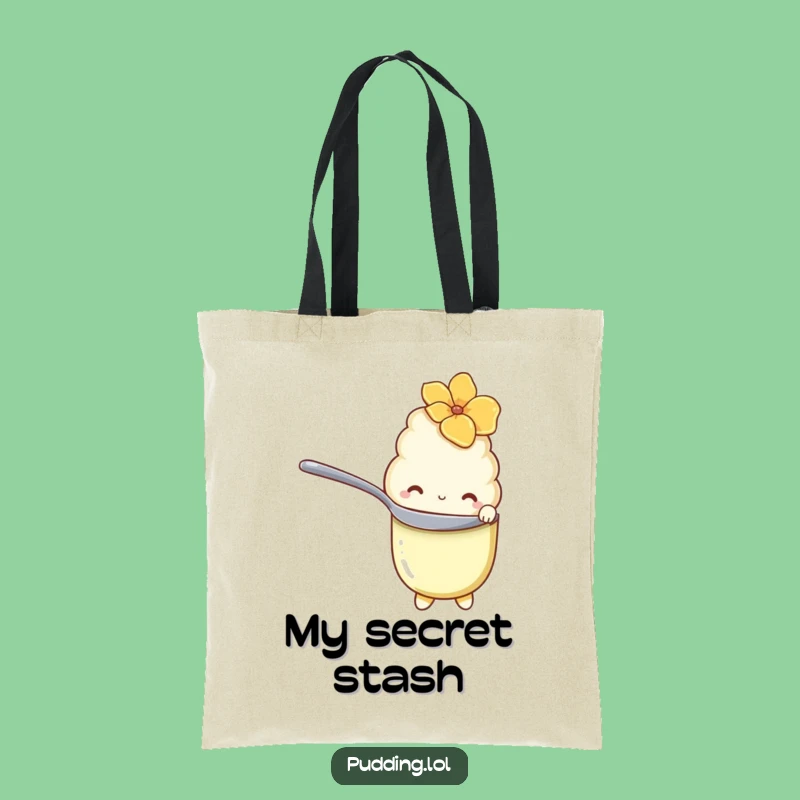 Funny Shy Pudding Tote Bag: Carry Your Sweetness, Ideal Humorous Gift